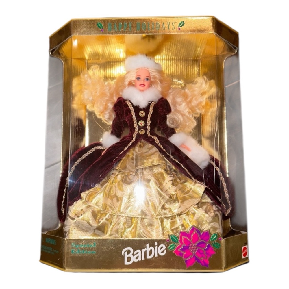 RARE PURPLE EYE 1996 Happy Holidays Barbie Special Edition Mattel 15646
